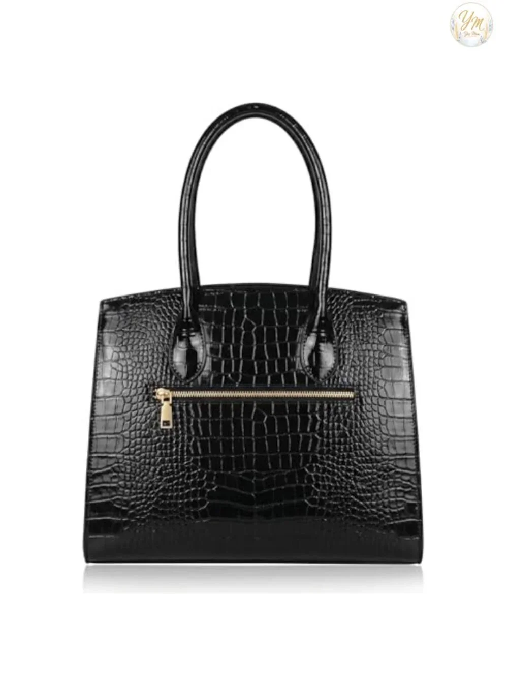 Vegan Leather Adjustable Strap Satchel Bag with Matching Wallet 2-Piece Set